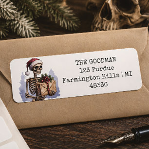 Christmas Skeleton Santa Gothic