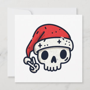 Christmas Skeleton Santa  Holiday Card