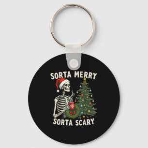 Christmas Skeleton Sorta Merry Sorta Y Xmas Men Wo Key Ring