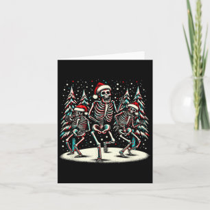 Christmas Skeletons - Vintage Halloween Costume Card