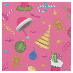 Christmas Sketch Seamless Pattern Fabric