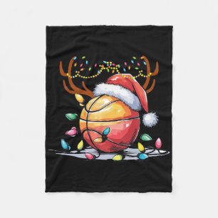 Christmas Sketll Santa Reindeer Sport Men Kids Fleece Blanket