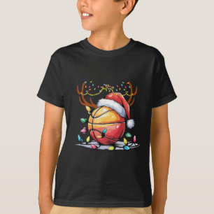 Christmas Sketll Santa Reindeer Sport Men Kids  T-Shirt