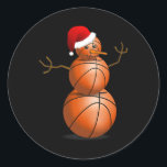 Christmas Sketll Shirt - Sketll Snowman  Classic Round Sticker<br><div class="desc">Christmas Sketll Shirt - Sketll Snowman</div>