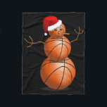 Christmas Sketll Shirt - Sketll Snowman  Fleece Blanket<br><div class="desc">Christmas Sketll Shirt - Sketll Snowman</div>