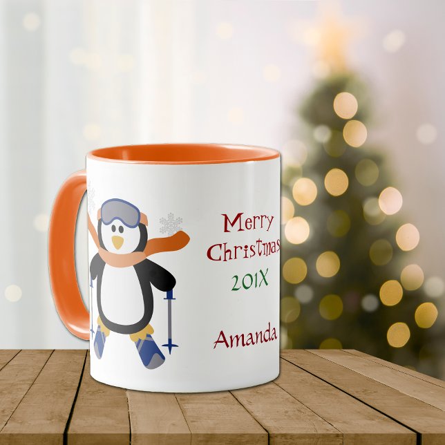 Christmas Ski Penguin Mug (Creator Uploaded)