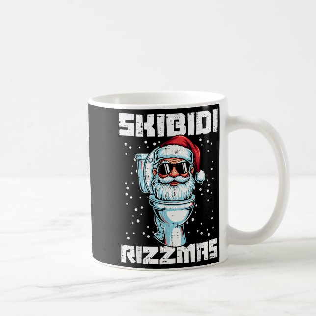 Christmas Skibidi Rizzmas Toilet Xmas Meme Kids Me Coffee Mug (Right)