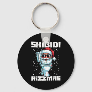Christmas Skibidi Rizzmas Toilet Xmas Meme Kids Me Key Ring