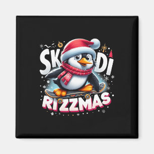 Christmas Skibidi Rizzmas Xmas Cool Penguin Holida Magnet