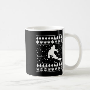 Christmas Skier T Shirt Xmas Gift For Skiing Lover Coffee Mug