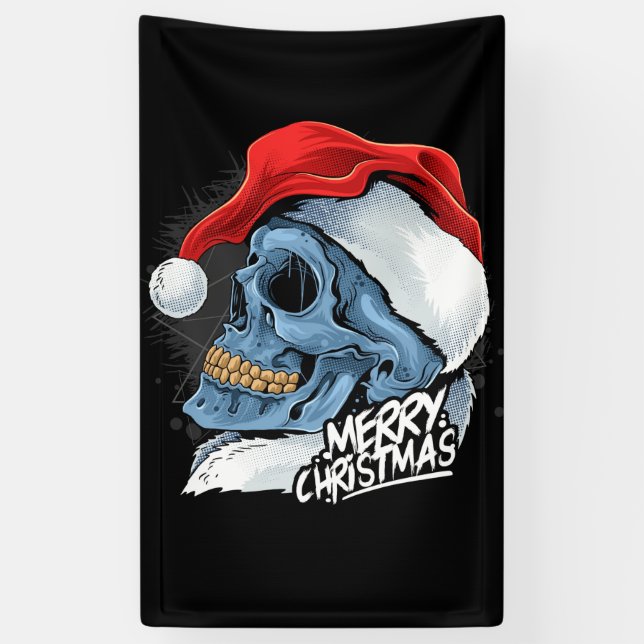 Christmas Skull Banner (Vertical)