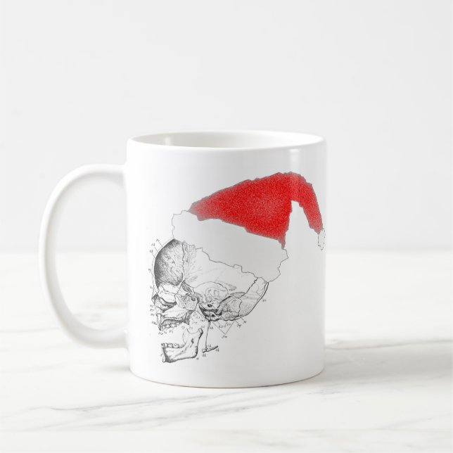 Christmas Skull Coffee Mug (Left)