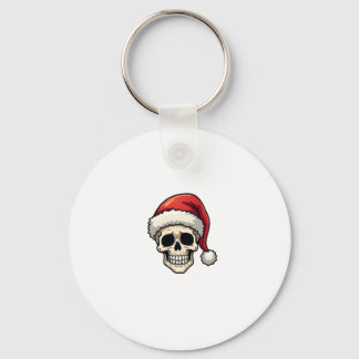 Christmas Skull Funny Santa XMES Men Women T-Shirt Key Ring