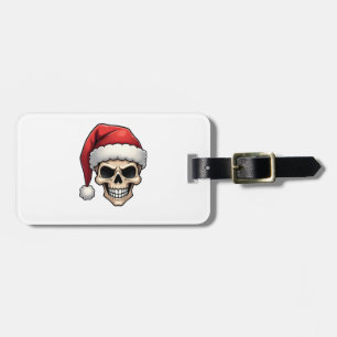 Christmas Skull Funny Santa XMES Men Women T-Shirt Luggage Tag