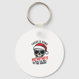 Christmas Skull Ho Ho Ho Humour Design Key Ring