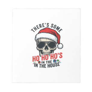 Christmas Skull Ho Ho Ho Humour Design Notepad