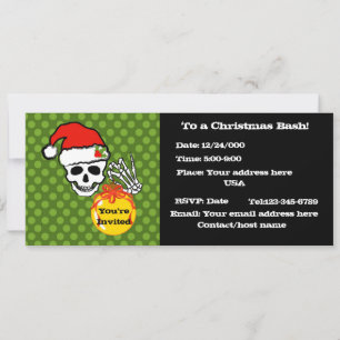 Christmas skull invitation