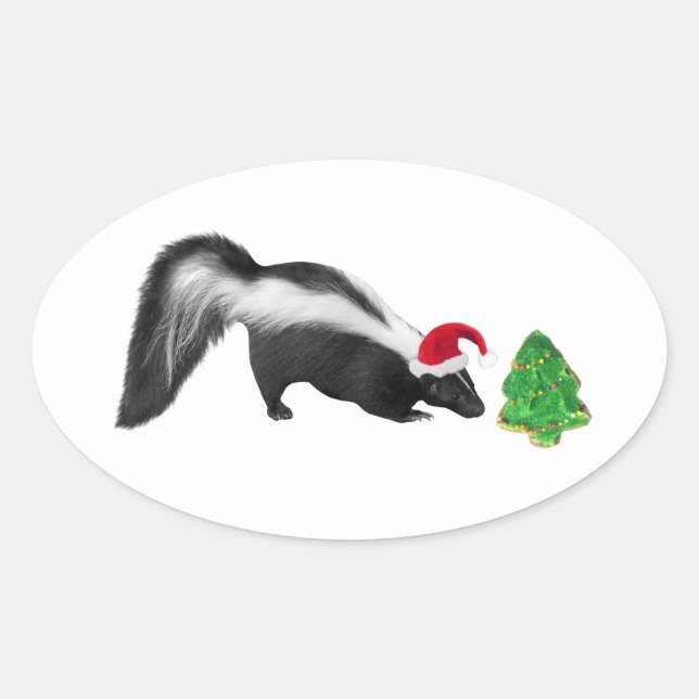 Christmas Skunk Stickers (Front)