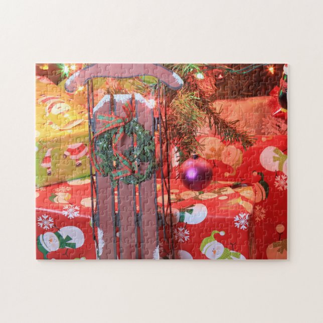 Christmas Sled closeup Jigsaw Puzzle (Horizontal)