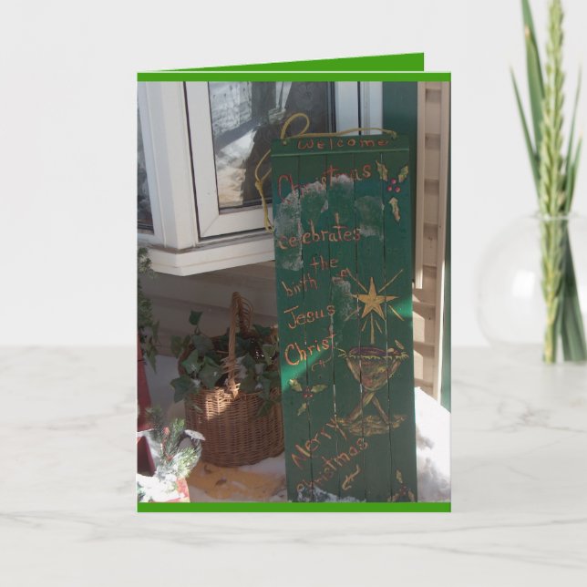 Christmas Sled Holiday Card (Front)