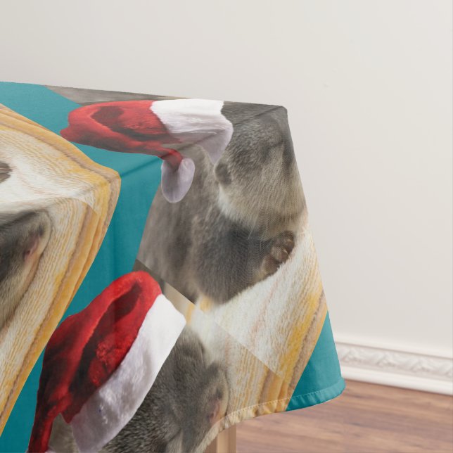 Christmas Sleepy Otter Tablecloth (In Situ)