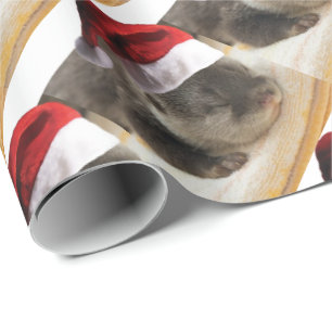 Christmas Sleepy Otter Wrapping Paper