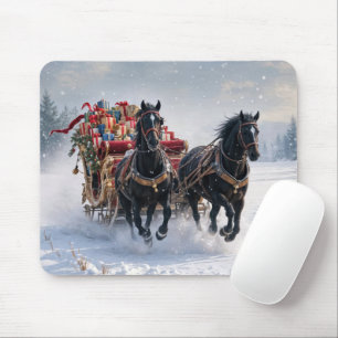 Christmas Sleigh Filled With Gifts Mouse Mat