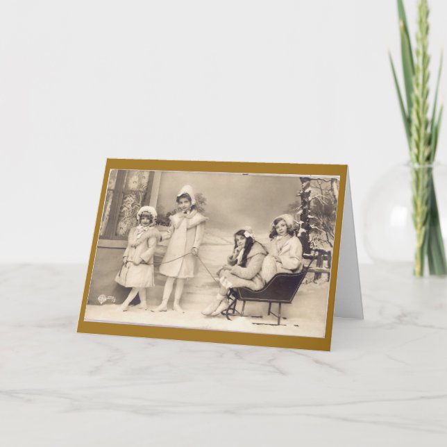 Christmas sleigh holiday card (Front)