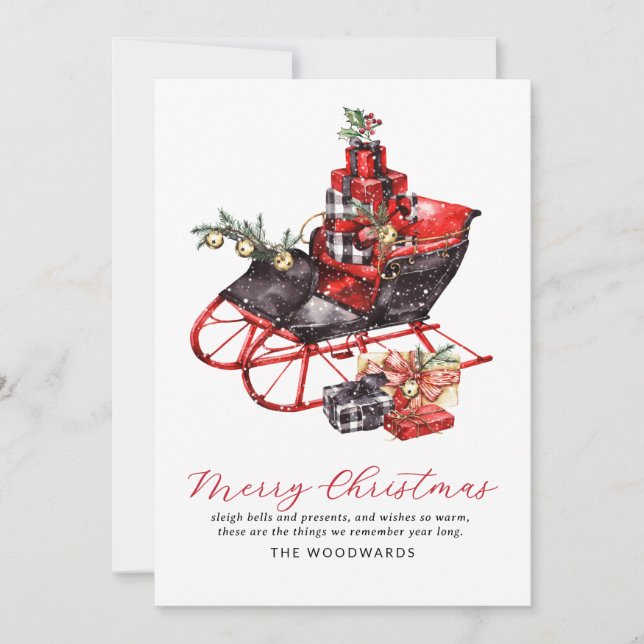 Christmas Sleigh Merry Christmas (Front)