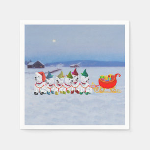 Christmas Sleigh Napkin