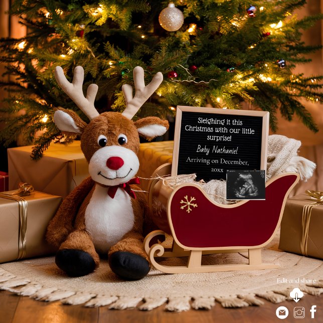 Christmas Sleigh Pregnancy Announcement (Creator Uploaded)