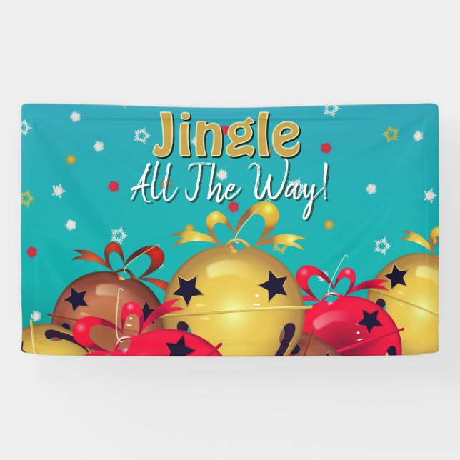 Christmas Sleighbells Holiday Banner (Horizontal)