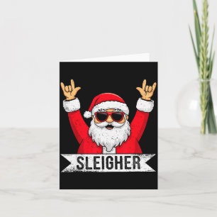 Christmas Sleigher Santa Rock Xmas Rocker Men Wome Card