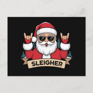 Christmas Sleigher Santa Rock Xmas Rocker Postcard