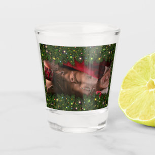 Christmas SlipperyJoe candy canes male chest Santa Shot Glass