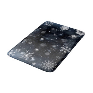 Christmas SlipperyJoe falling various shapes sizes Bath Mat