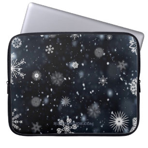 Christmas SlipperyJoe falling various shapes sizes Laptop Sleeve
