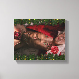 Christmas SlipperyJoe gay pride gifts LGBTQIA cand Canvas Print
