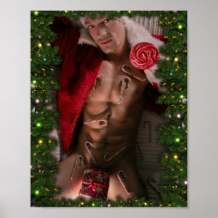 Christmas SlipperyJoe gay pride gifts LGBTQIA cand Poster