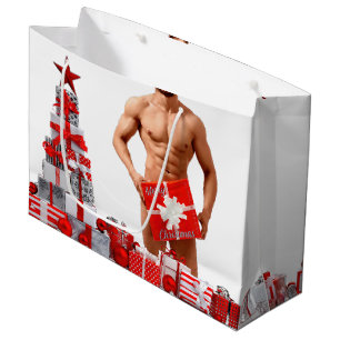 Christmas SlipperyJoe gay pride gifts LGBTQIA wrap Large Gift Bag