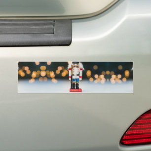 Christmas SlipperyJoe nutcracker figurine ornament Bumper Sticker