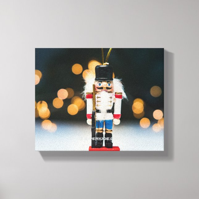 Christmas SlipperyJoe nutcracker figurine ornament Canvas Print (Front)