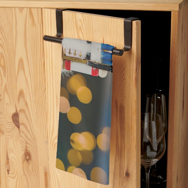 Christmas SlipperyJoe nutcracker figurine ornament Tea Towel (Thirds Fold)