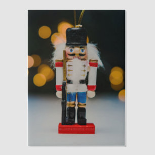 Christmas SlipperyJoe nutcracker figurine ornament Vellum Invitations