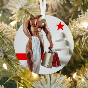Christmas SlipperyJoe presents sexy red star holid Metal Tree Decoration