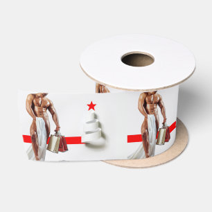 Christmas SlipperyJoe presents sexy red star holid Satin Ribbon