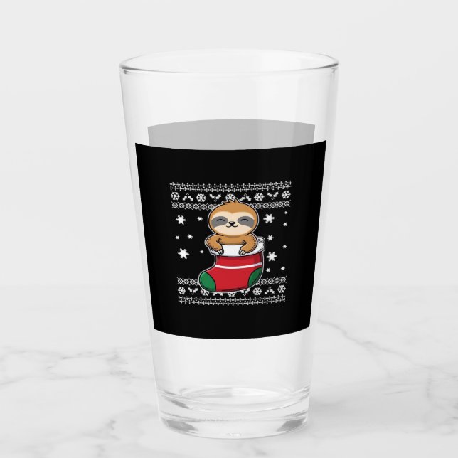 Christmas Sloth Classic T-Shirt Glass (Front)