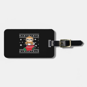 Christmas Sloth Classic T-Shirt Luggage Tag