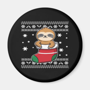 Christmas Sloth Classic T-Shirt Magnet