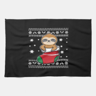 Christmas Sloth Classic T-Shirt Tea Towel